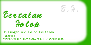 bertalan holop business card